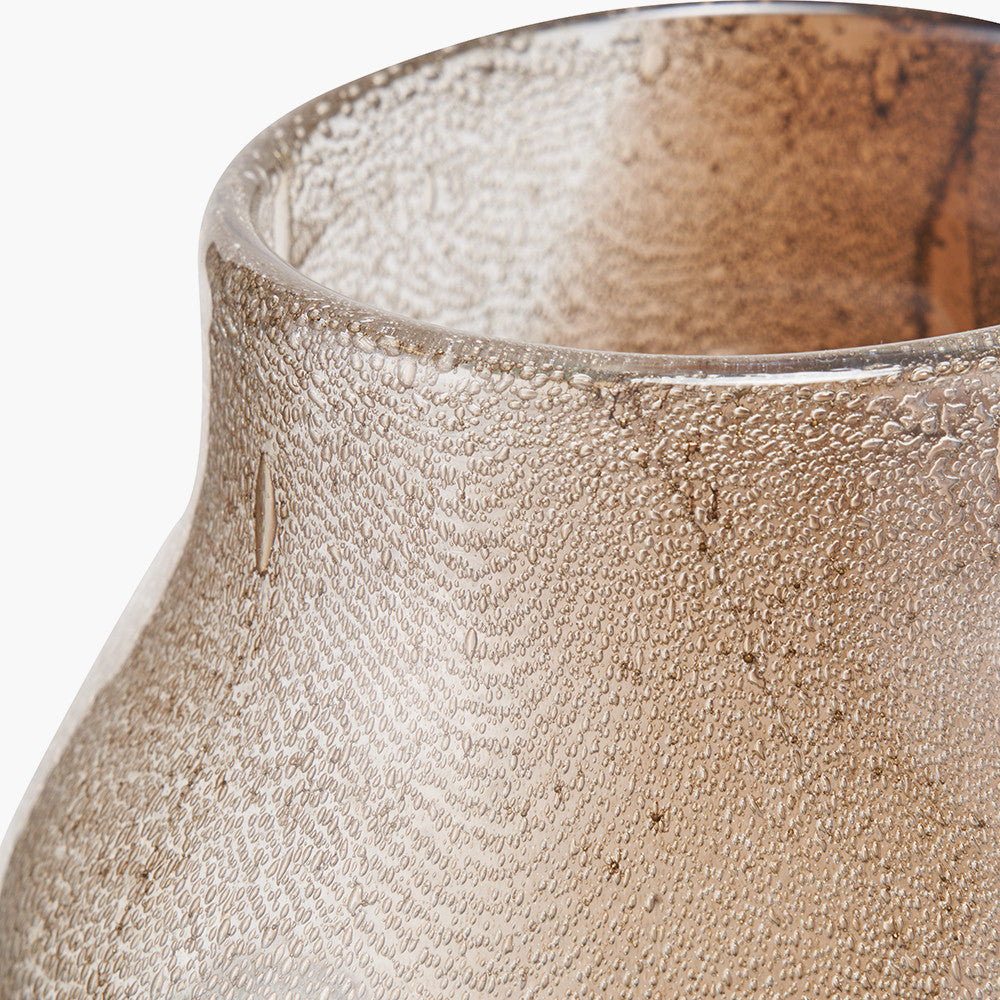 Valtellina Brown and Green Glass Vase  Nicholas John Interiors