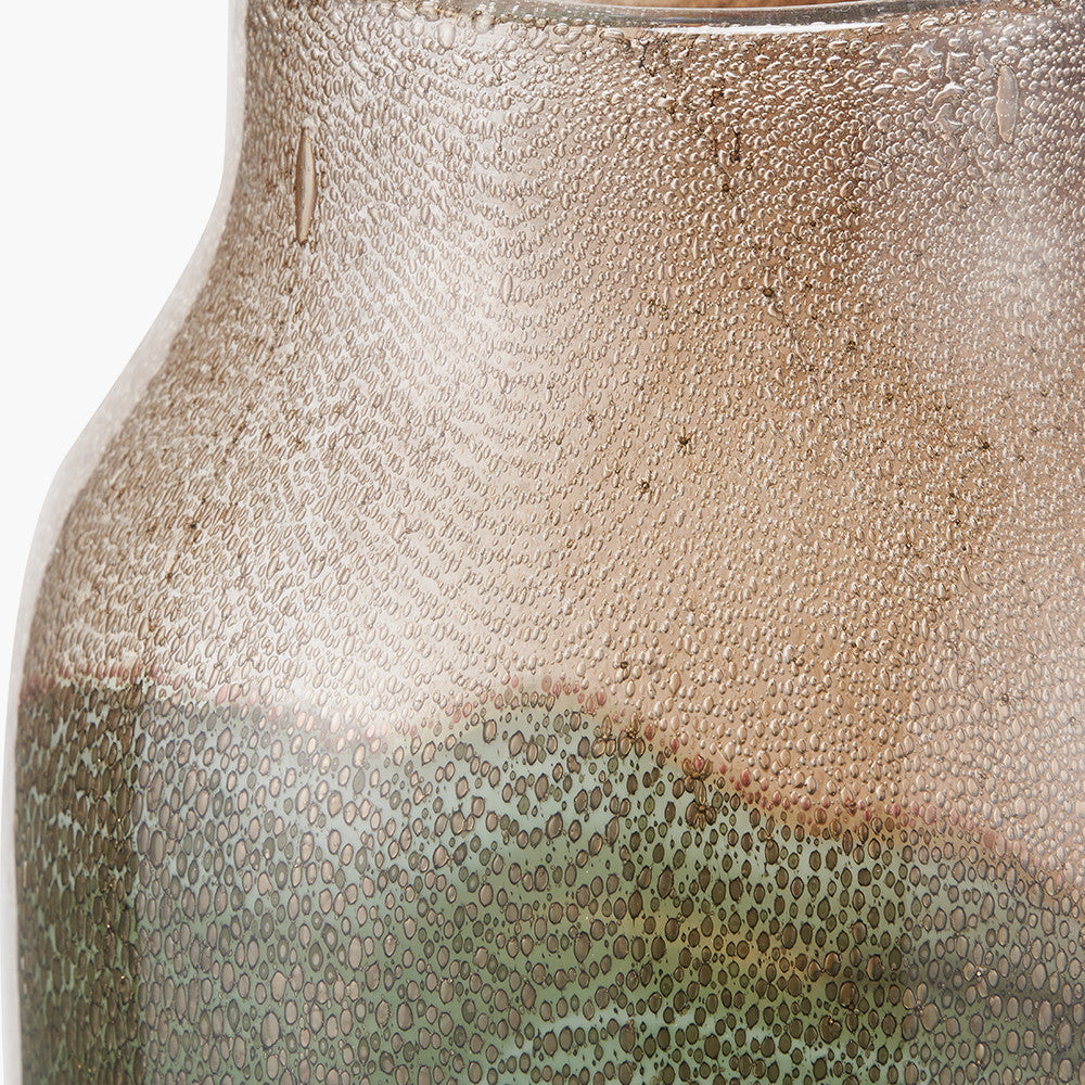 Valtellina Brown and Green Glass Vase  Nicholas John Interiors