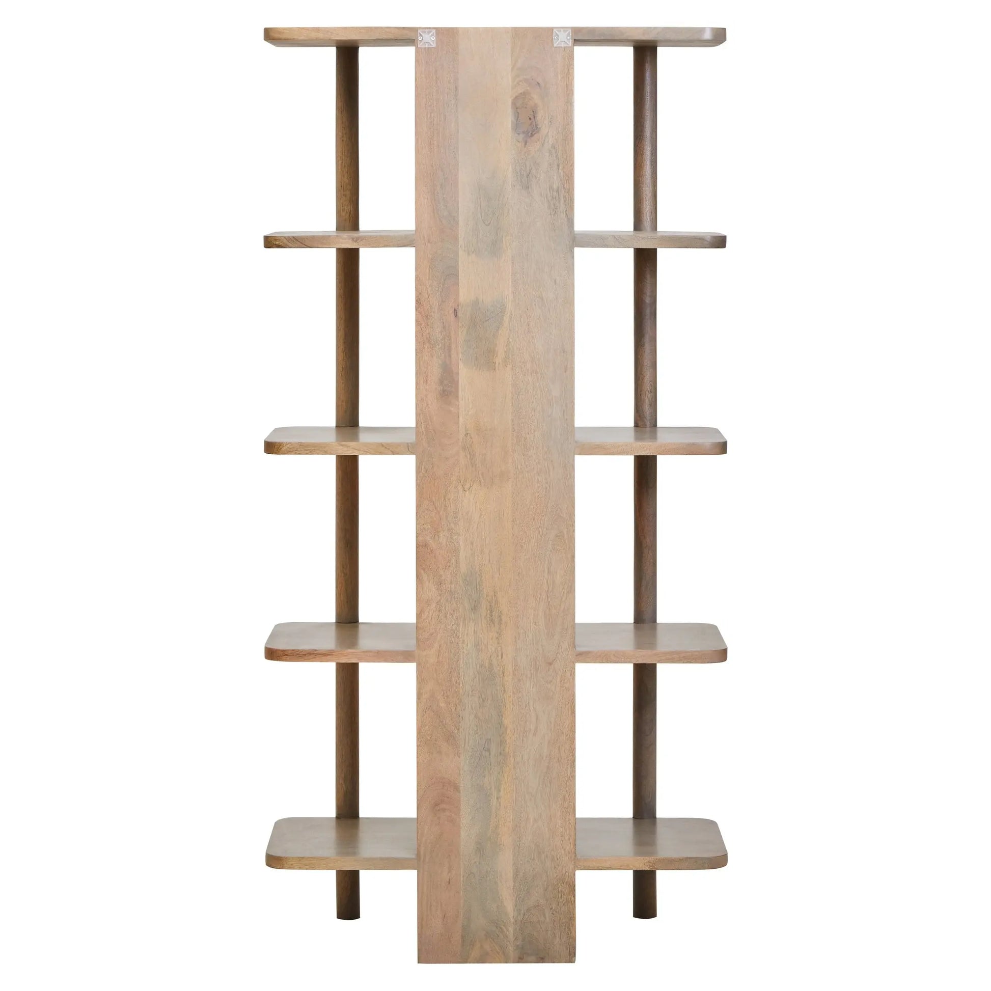 Varello Five Tier Grey Mango Wood Shelf Unit  Nicholas John Interiors