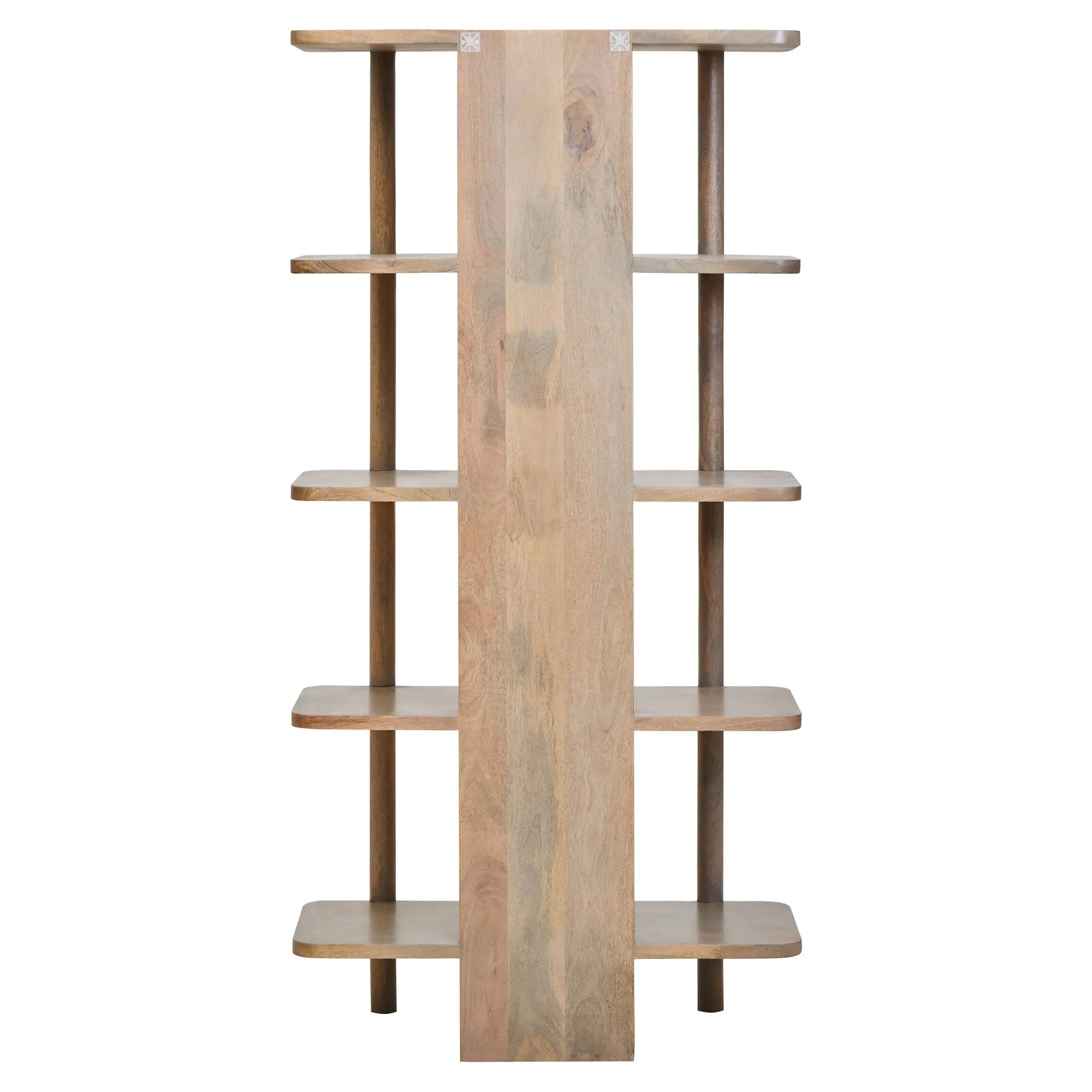 Varello Five Tier Grey Mango Wood Shelf Unit  Nicholas John Interiors