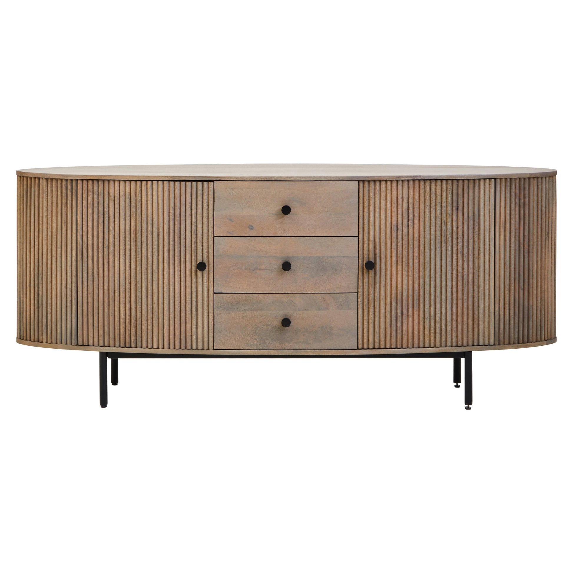 Varello Grey Mango Wood Sideboard with 2 Doors & 3 Drawers  Nicholas John Interiors