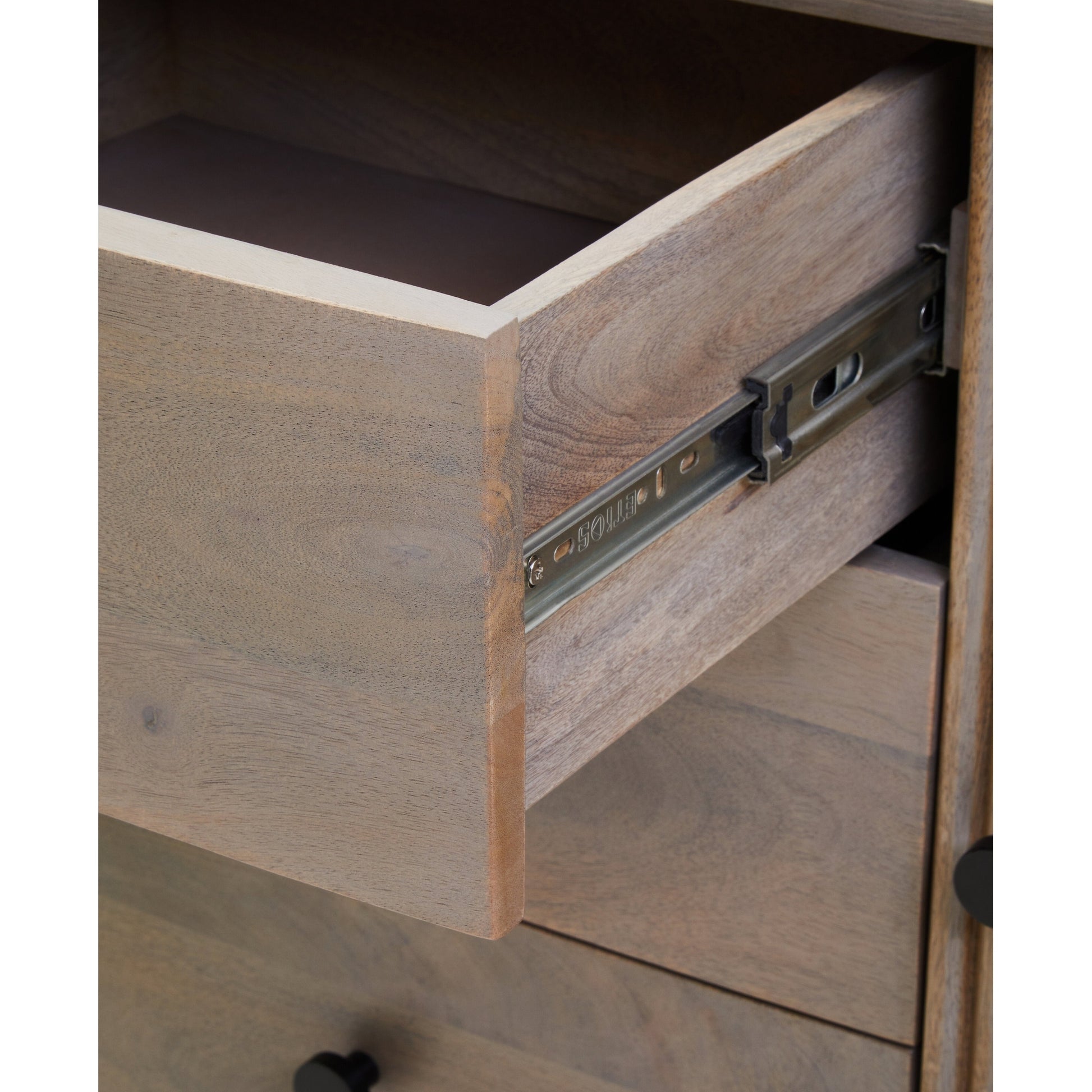 Varello Grey Mango Wood Sideboard with 2 Doors & 3 Drawers  Nicholas John Interiors