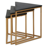 Vareno Nest Of Three Triangular Tables   Nicholas John Interiors