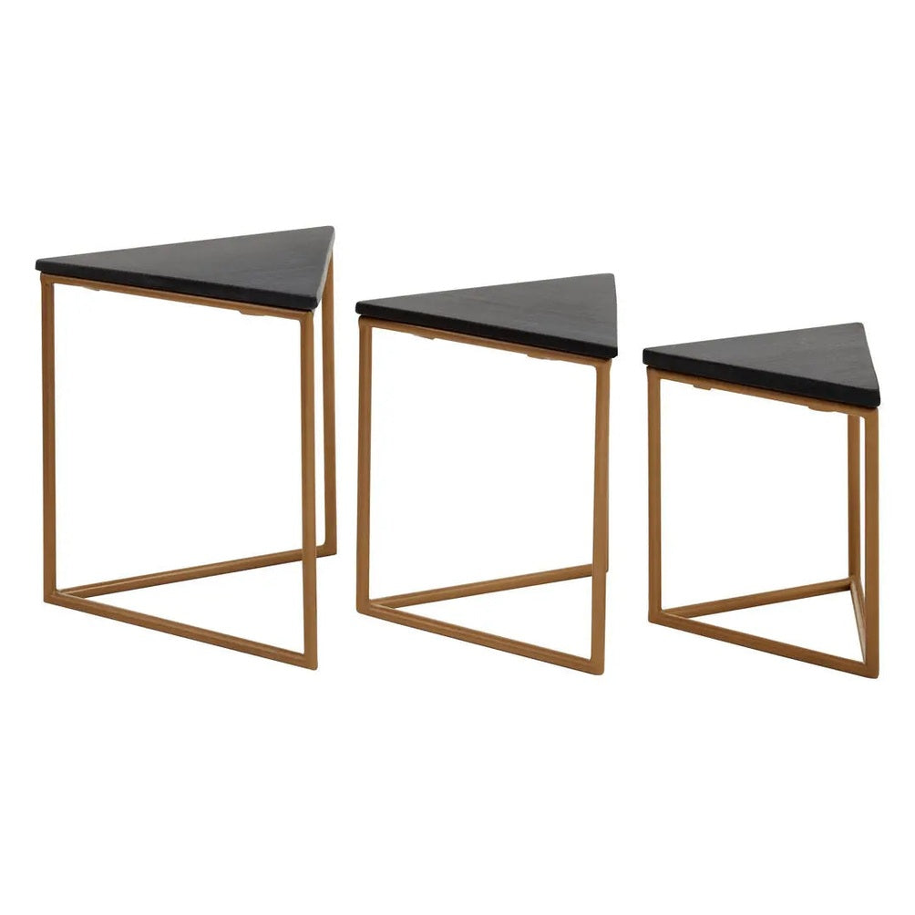 Vareno Nest Of Three Triangular Tables   Nicholas John Interiors
