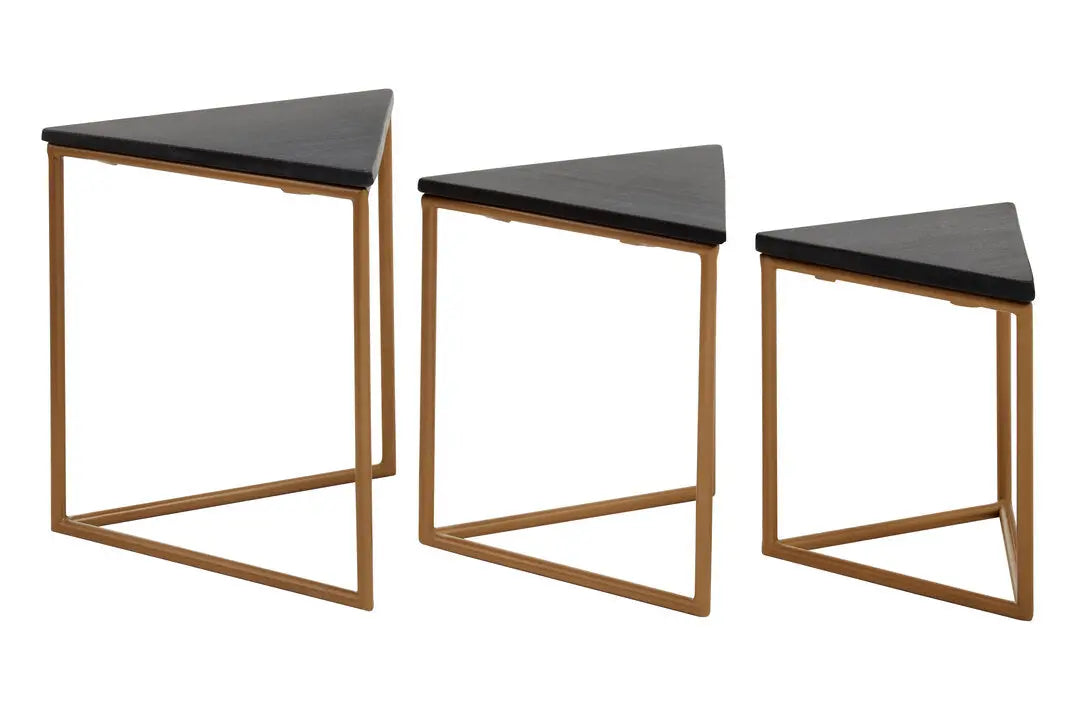Vareno Nest Of Three Triangular Tables   Nicholas John Interiors