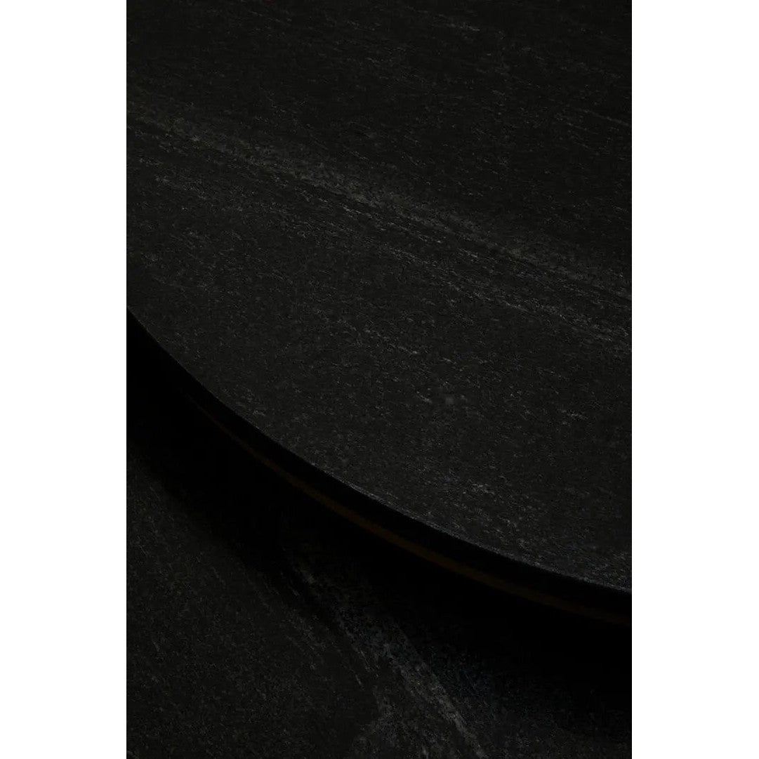 Vareno Nest Of Two Black Marble Top Round Tables   Nicholas John Interiors
