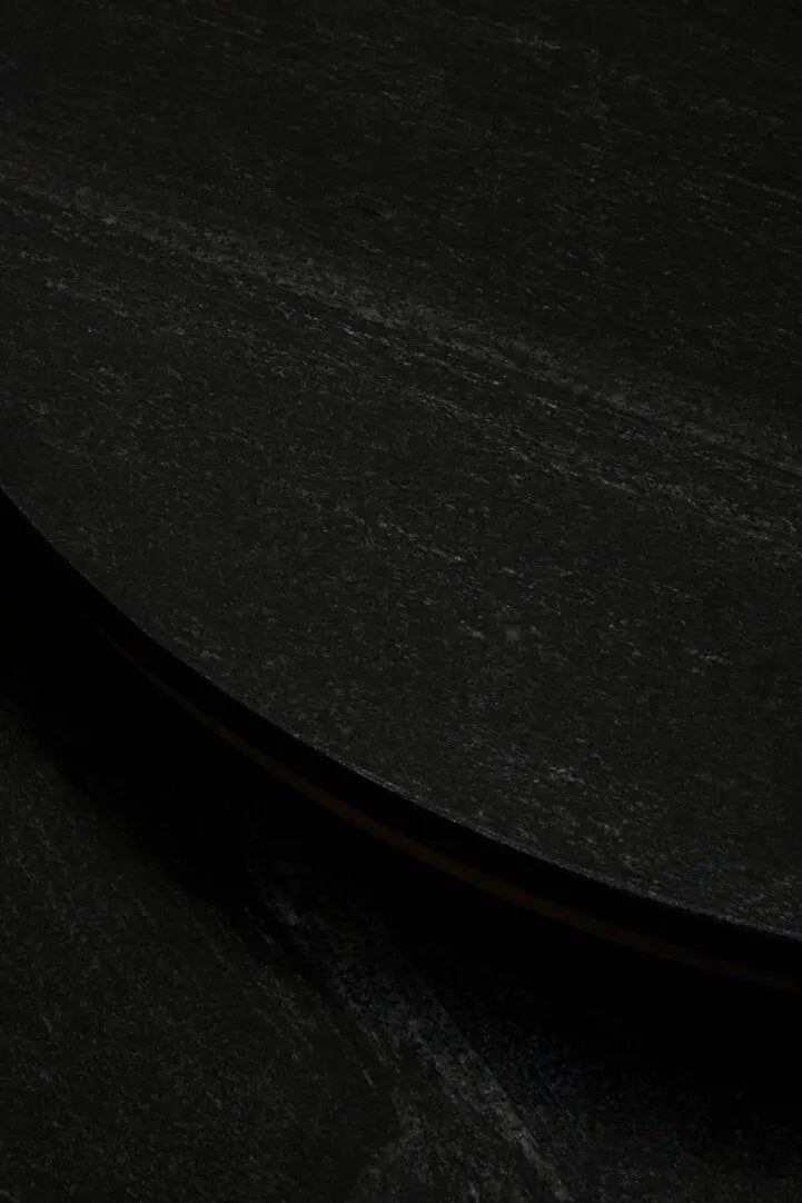 Vareno Nest Of Two Black Marble Top Round Tables   Nicholas John Interiors