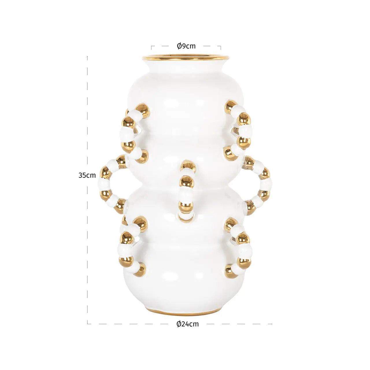 Vase Pippy white small   Nicholas John Interiors