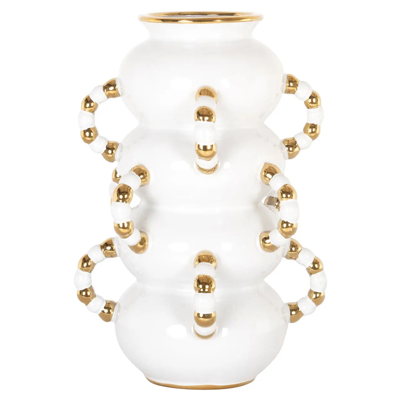 Vase Pippy white small   Nicholas John Interiors