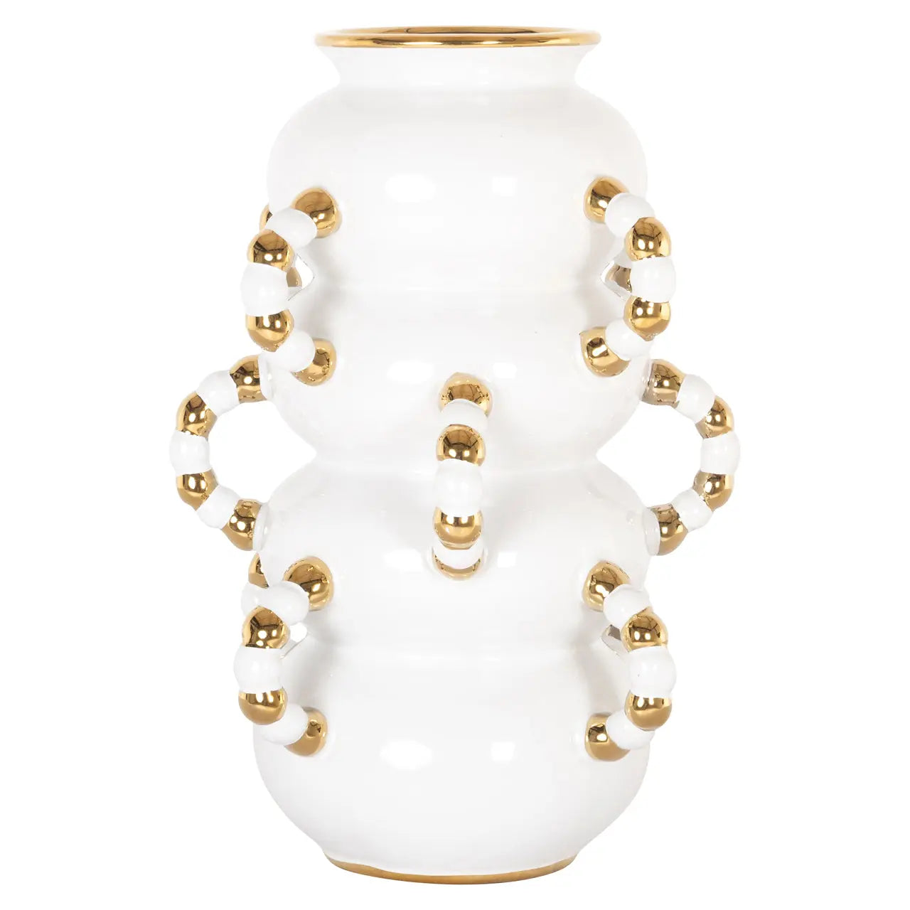 Vase Pippy white small   Nicholas John Interiors