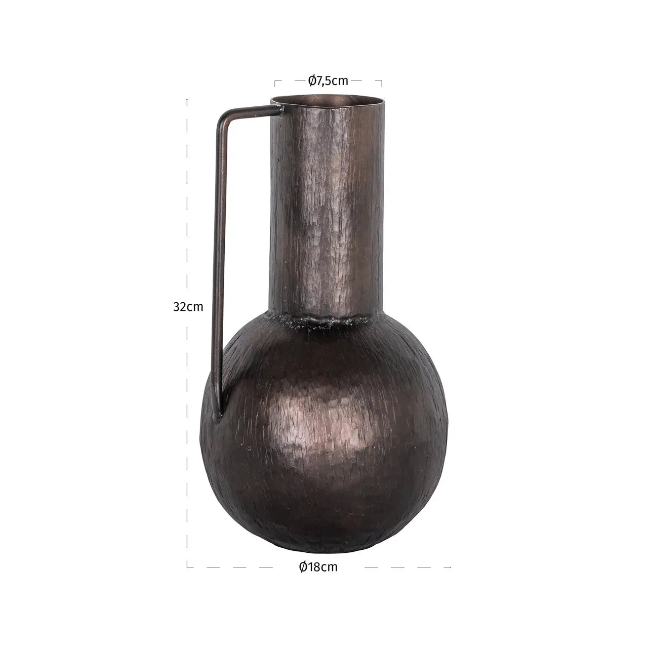 Vase Sema copper small   Nicholas John Interiors