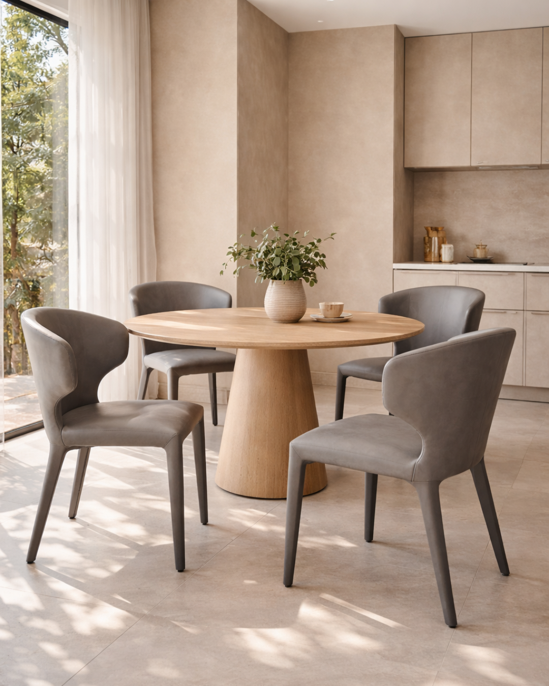 Vela Dining Chair - Graphite   Nicholas John Interiors