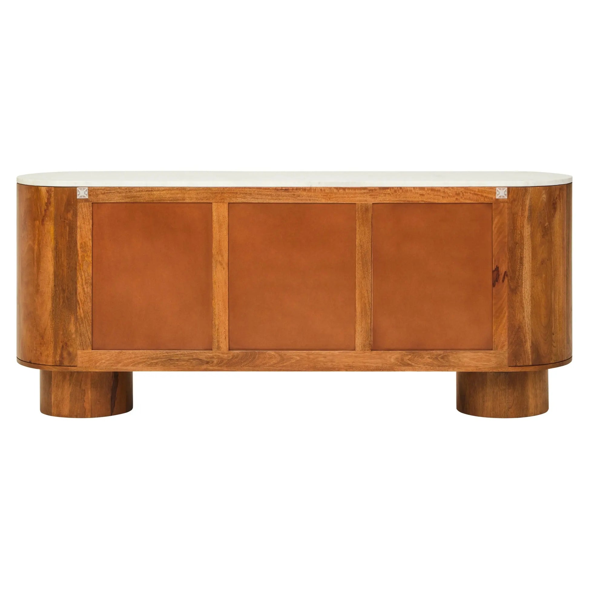 Vercino Mango Wood Sideboard with Marble Top & Carved Design  Nicholas John Interiors