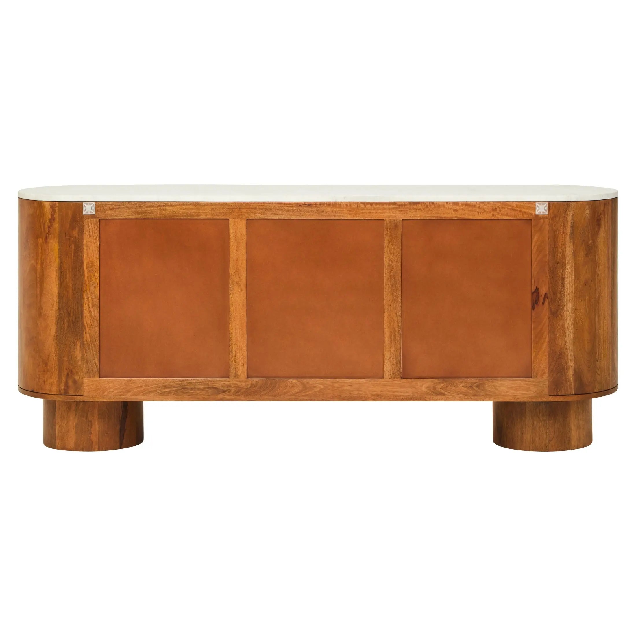 Vercino Mango Wood Sideboard with Marble Top & Carved Design  Nicholas John Interiors