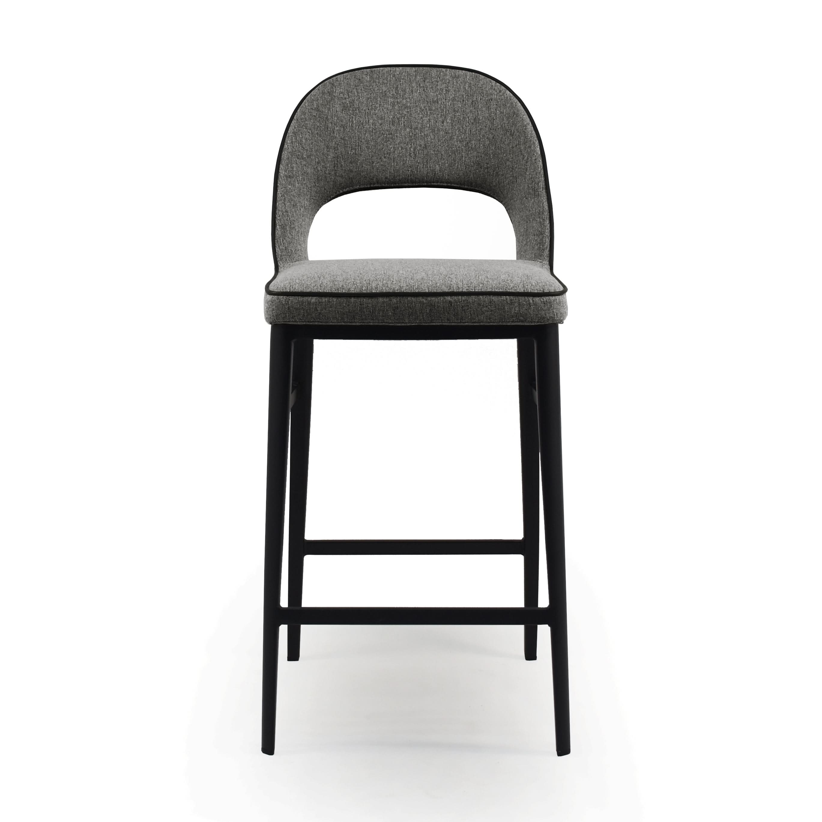 Tommy Franks Verna Bar Stool - Enzimi Dark Grey   Nicholas John Interiors