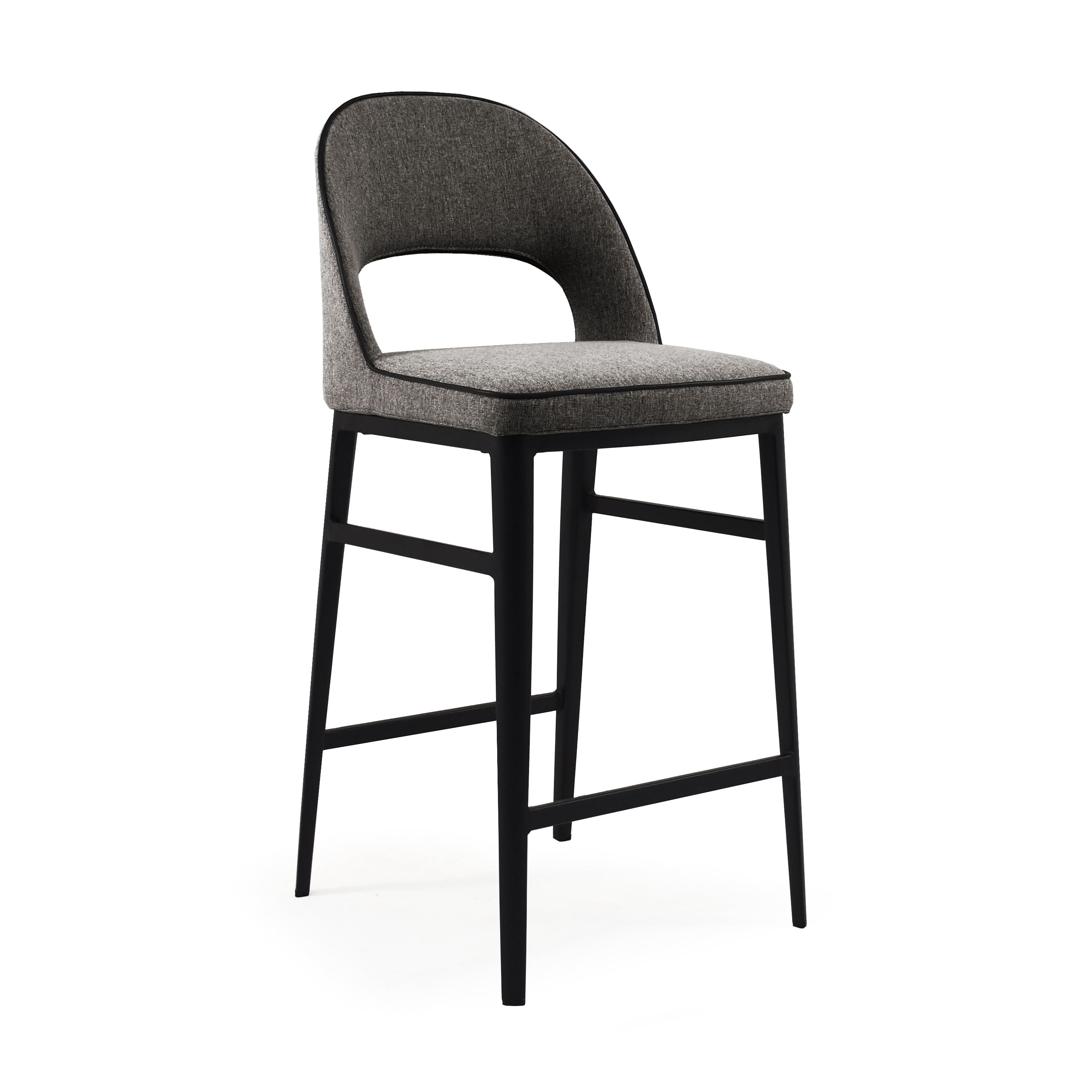 Tommy Franks Verna Bar Stool - Enzimi Dark Grey   Nicholas John Interiors