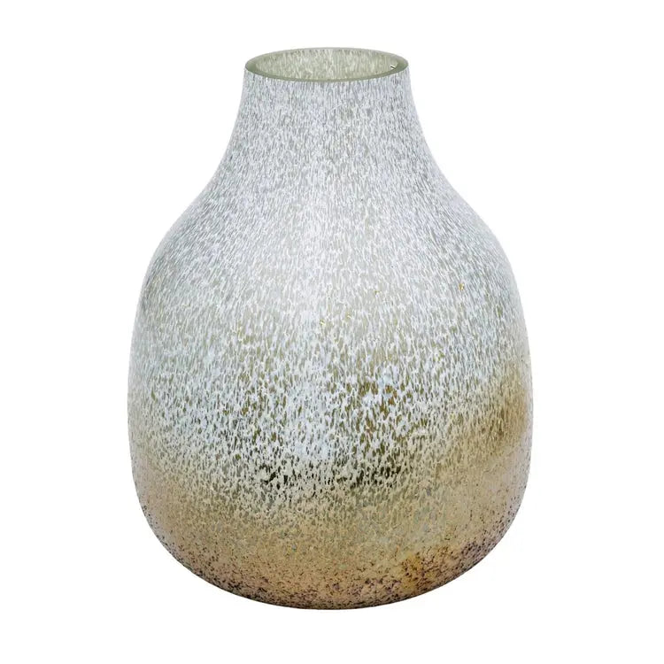 Verre Round Gold Frosted Vase  Nicholas John Interiors
