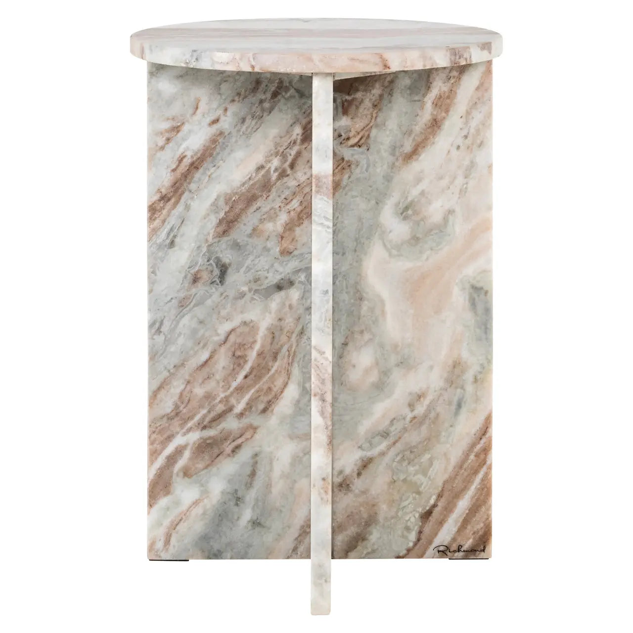 Vevey Blush beige End Table   Nicholas John Interiors