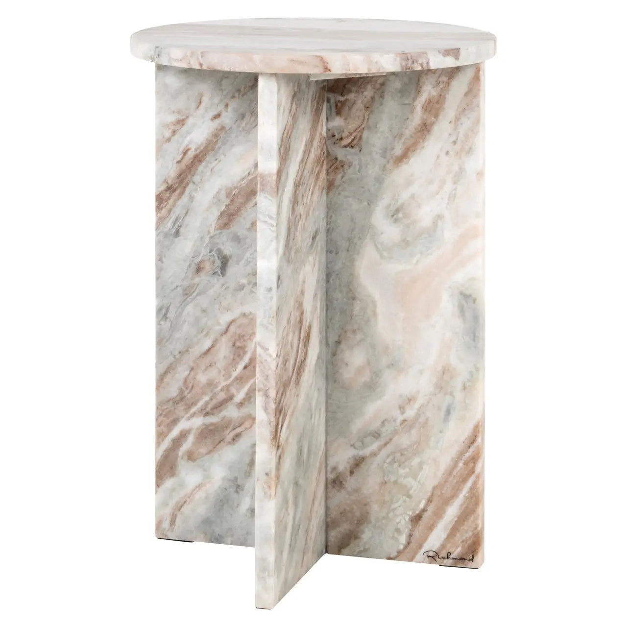 Vevey Blush beige End Table   Nicholas John Interiors