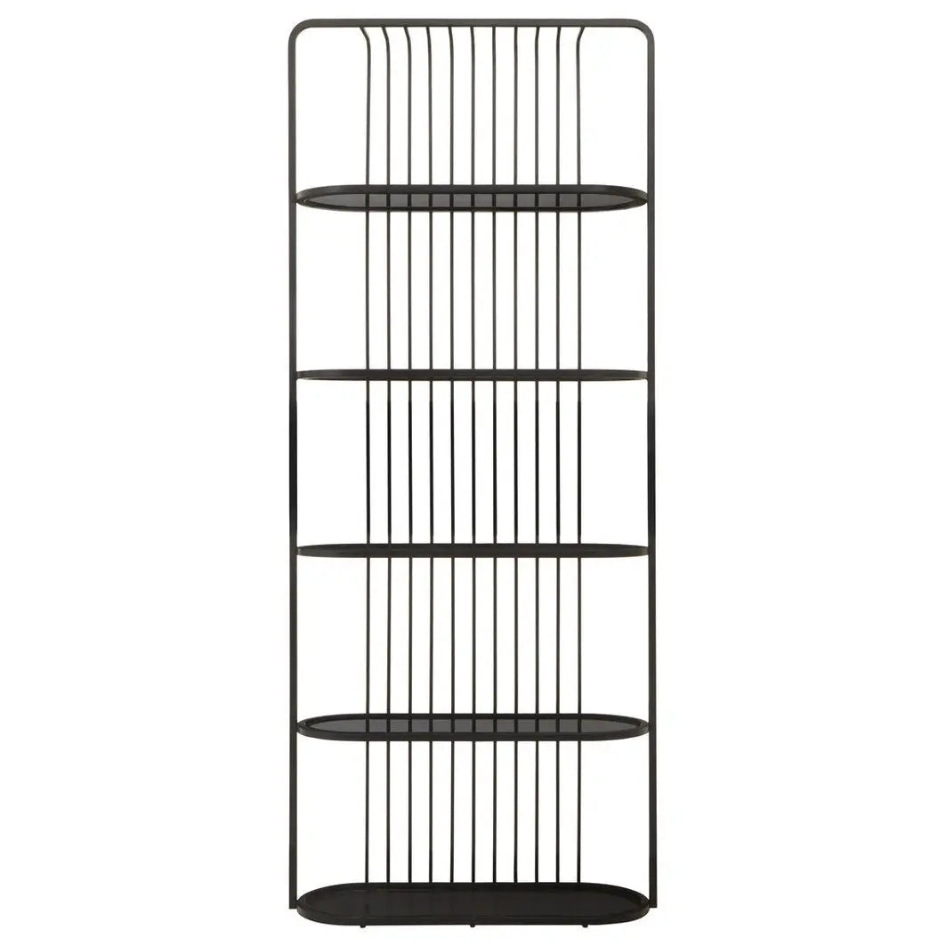 Von Five Tier Black Shelf Unit   Nicholas John Interiors