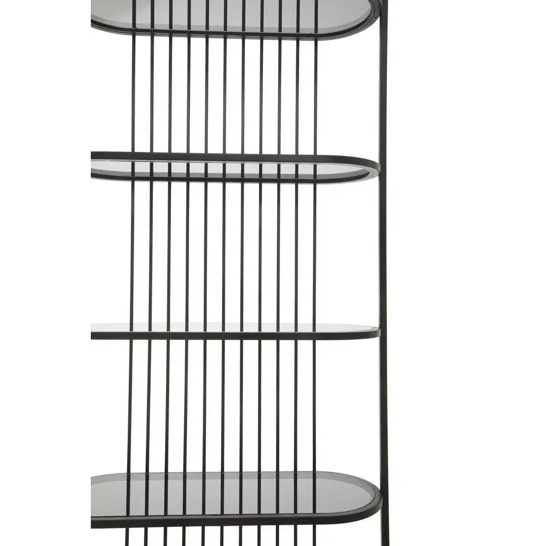 Von Five Tier Black Shelf Unit   Nicholas John Interiors