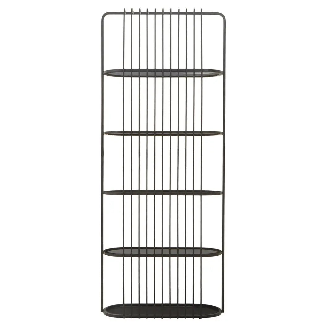 Von Five Tier Black Shelf Unit   Nicholas John Interiors