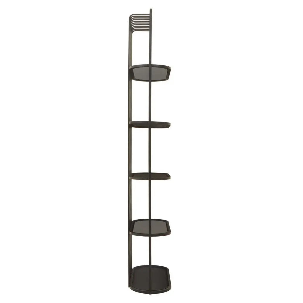 Von Five Tier Black Shelf Unit   Nicholas John Interiors