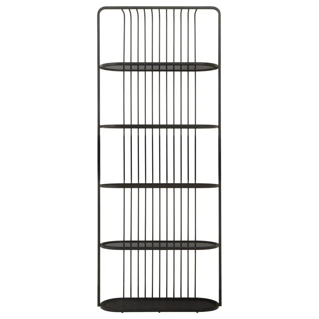 Von Five Tier Black Shelf Unit   Nicholas John Interiors