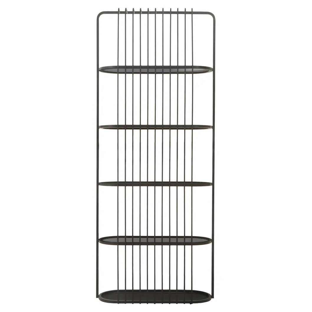 Von Five Tier Black Shelf Unit   Nicholas John Interiors