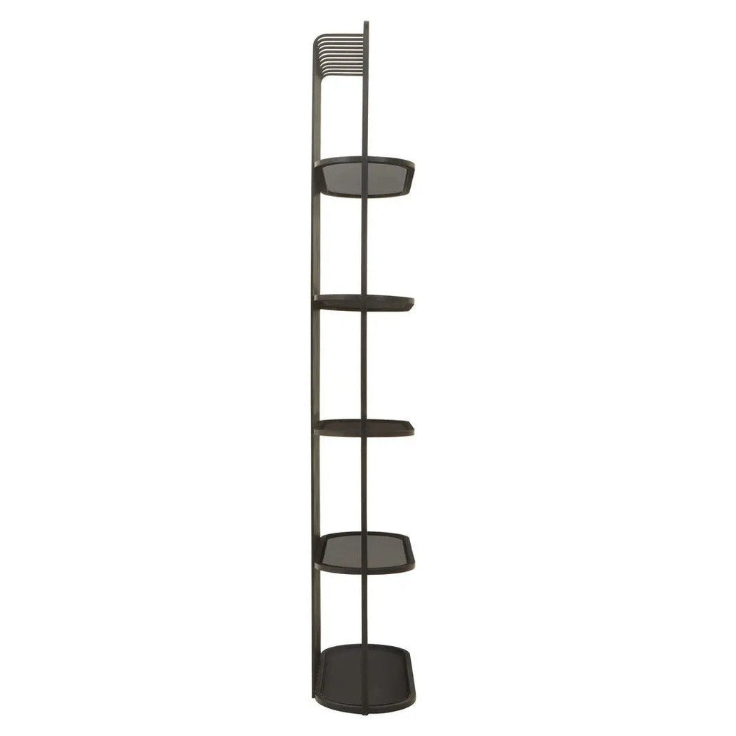 Von Five Tier Black Shelf Unit   Nicholas John Interiors