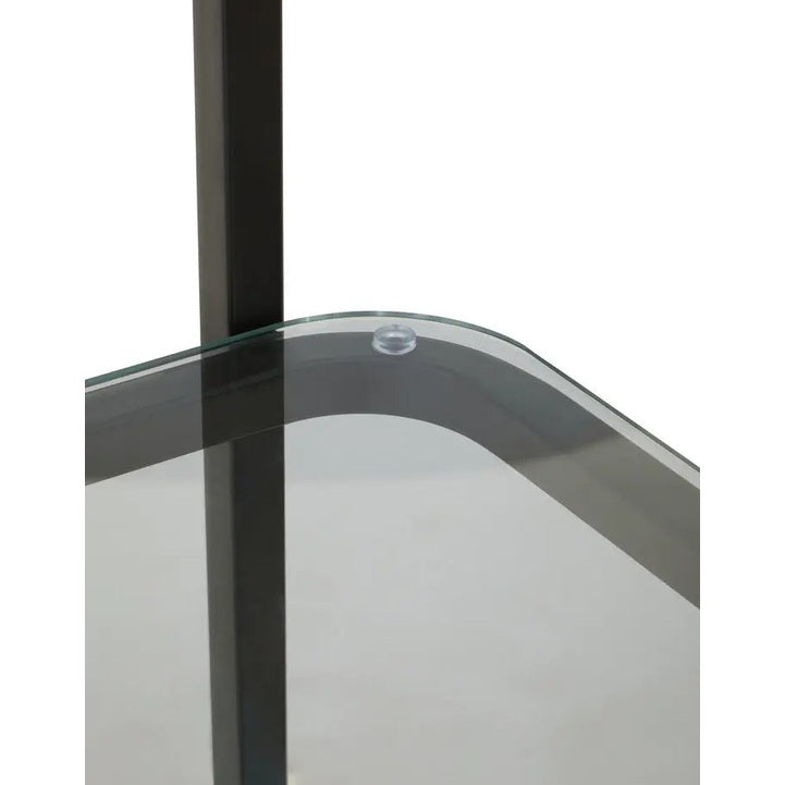 Von Left Half Moon Black Shelf Unit   Nicholas John Interiors