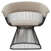 Von Mink Velvet and Black Frame Chair   Nicholas John Interiors