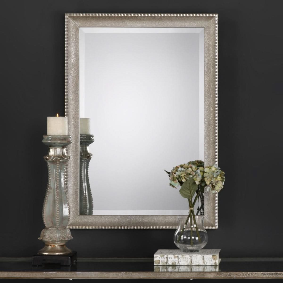 Keiichi Lola Mirror Metallic Silver   Nicholas John Interiors