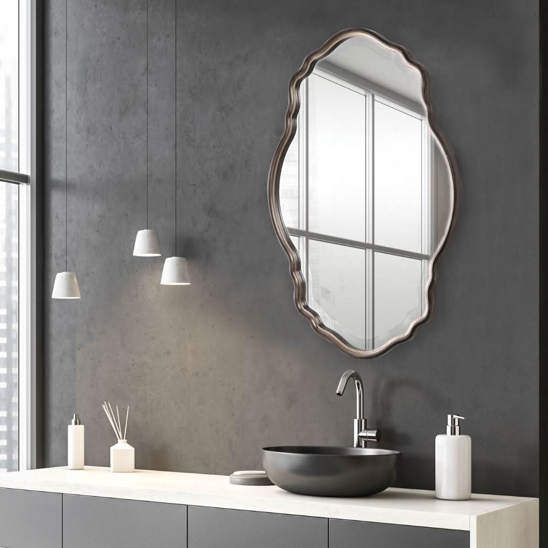 Keiichi Alice Mirror Silver   Nicholas John Interiors
