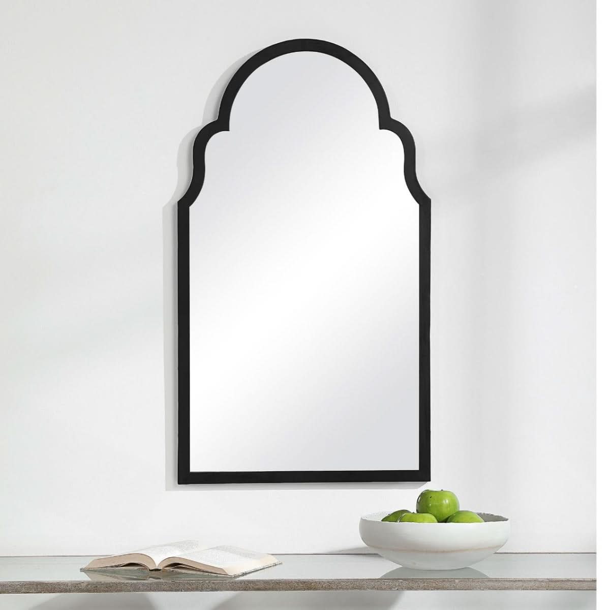 Keiichi Taj Mirror Black   Nicholas John Interiors