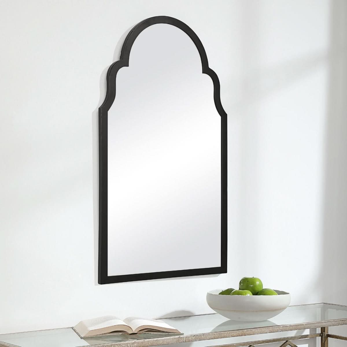 Keiichi Taj Mirror Black   Nicholas John Interiors