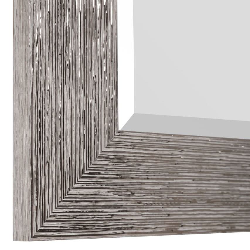 Keiichi Silver Wood Effect Mirror   Nicholas John Interiors