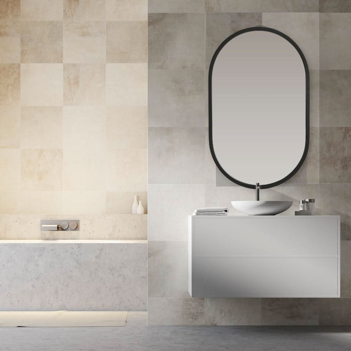 Keiichi Abigail Mirror Black   Nicholas John Interiors