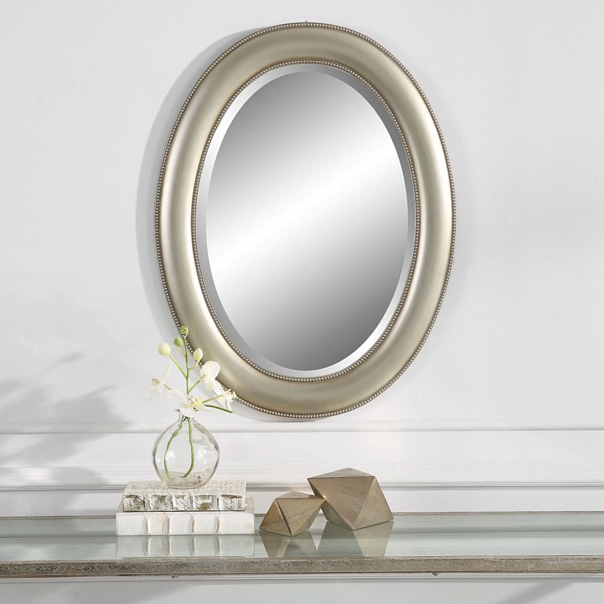 Keiichi Matthew Mirror Antique Silver   Nicholas John Interiors