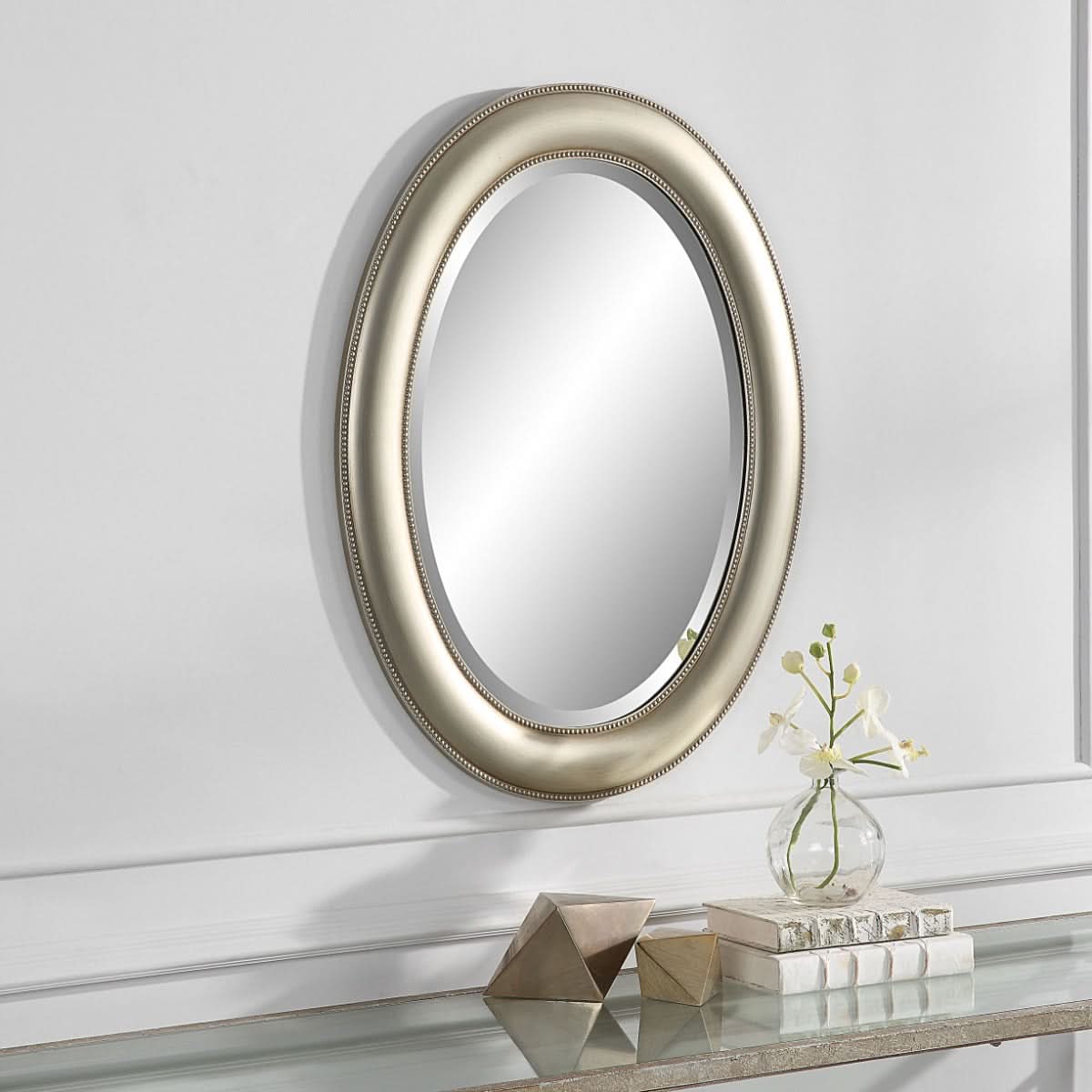 Keiichi Matthew Mirror Antique Silver   Nicholas John Interiors