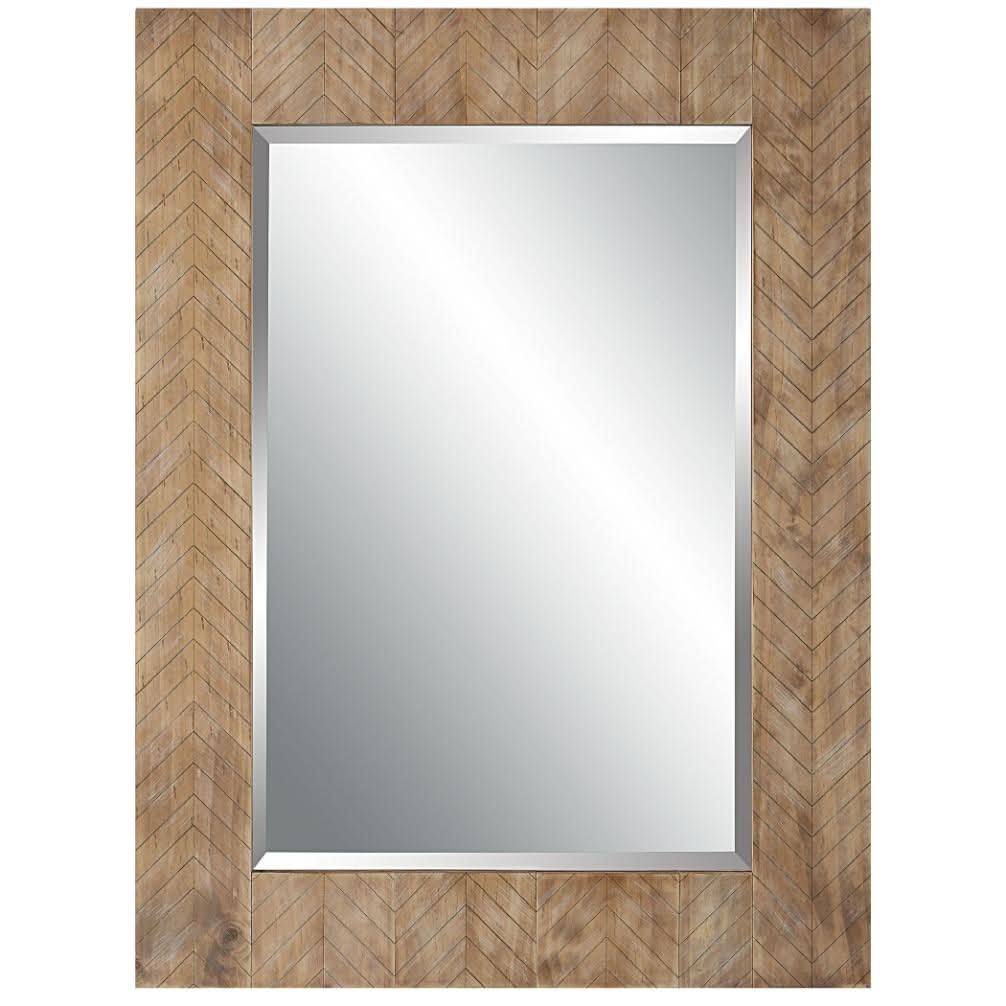Keiichi Parquet Wooden Mirror   Nicholas John Interiors