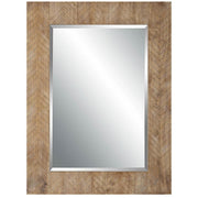 Keiichi Parquet Wooden Mirror   Nicholas John Interiors