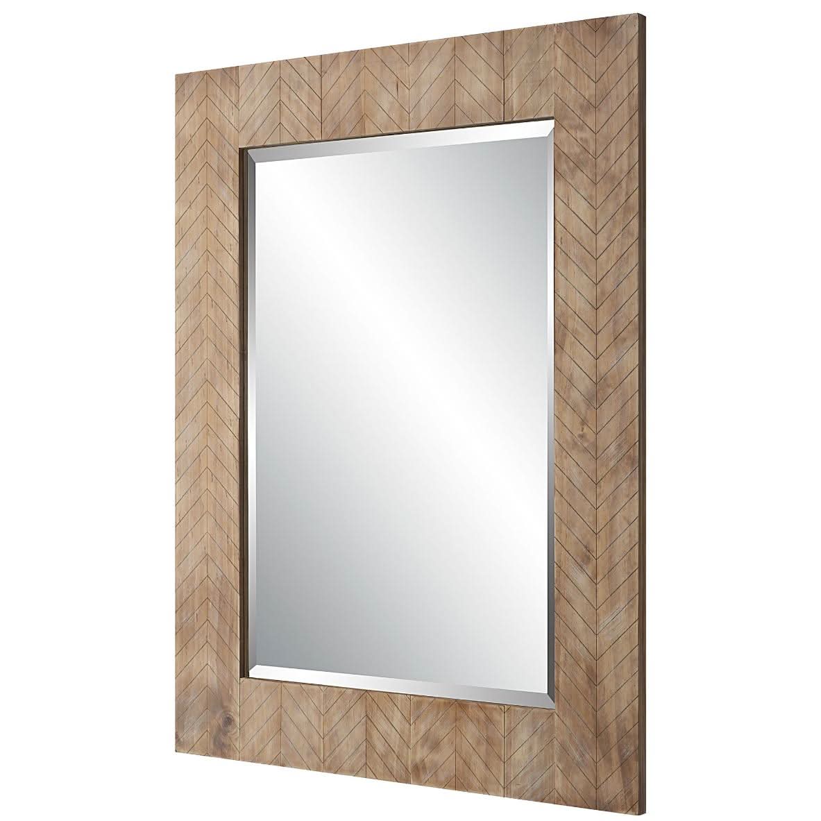 Keiichi Parquet Wooden Mirror   Nicholas John Interiors