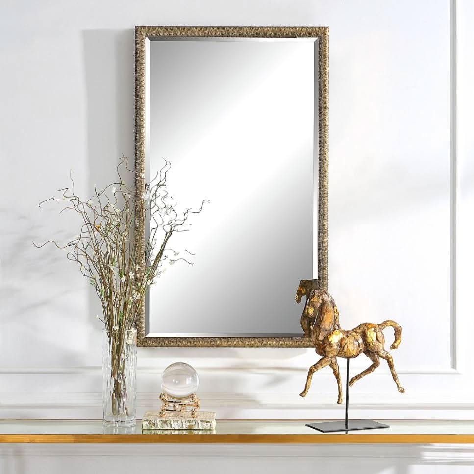 Keiichi Intricate Mirror Gold Finish   Nicholas John Interiors