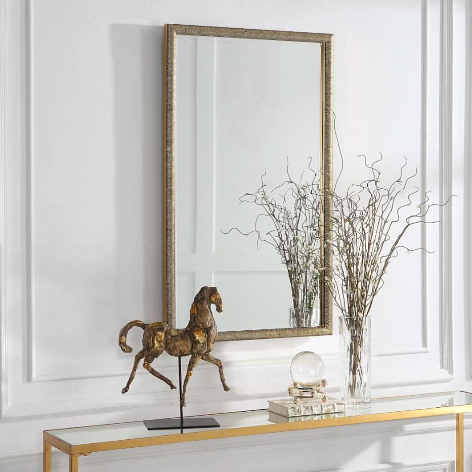 Keiichi Intricate Mirror Gold Finish   Nicholas John Interiors