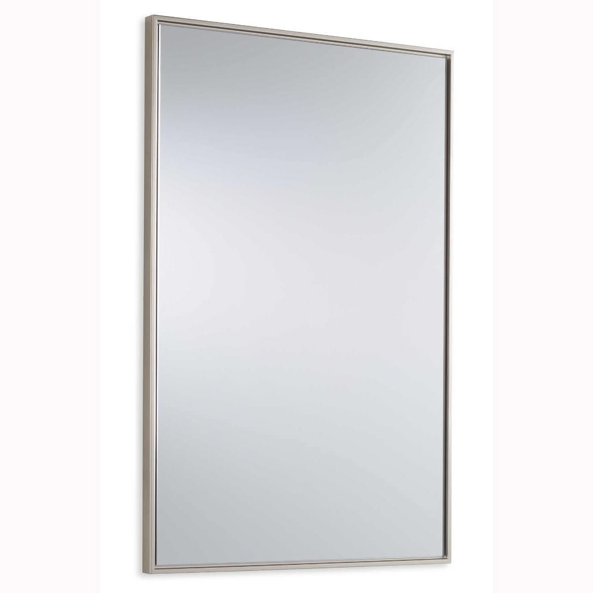 Keiichi Floating Slim Frame Mirror Silver   Nicholas John Interiors