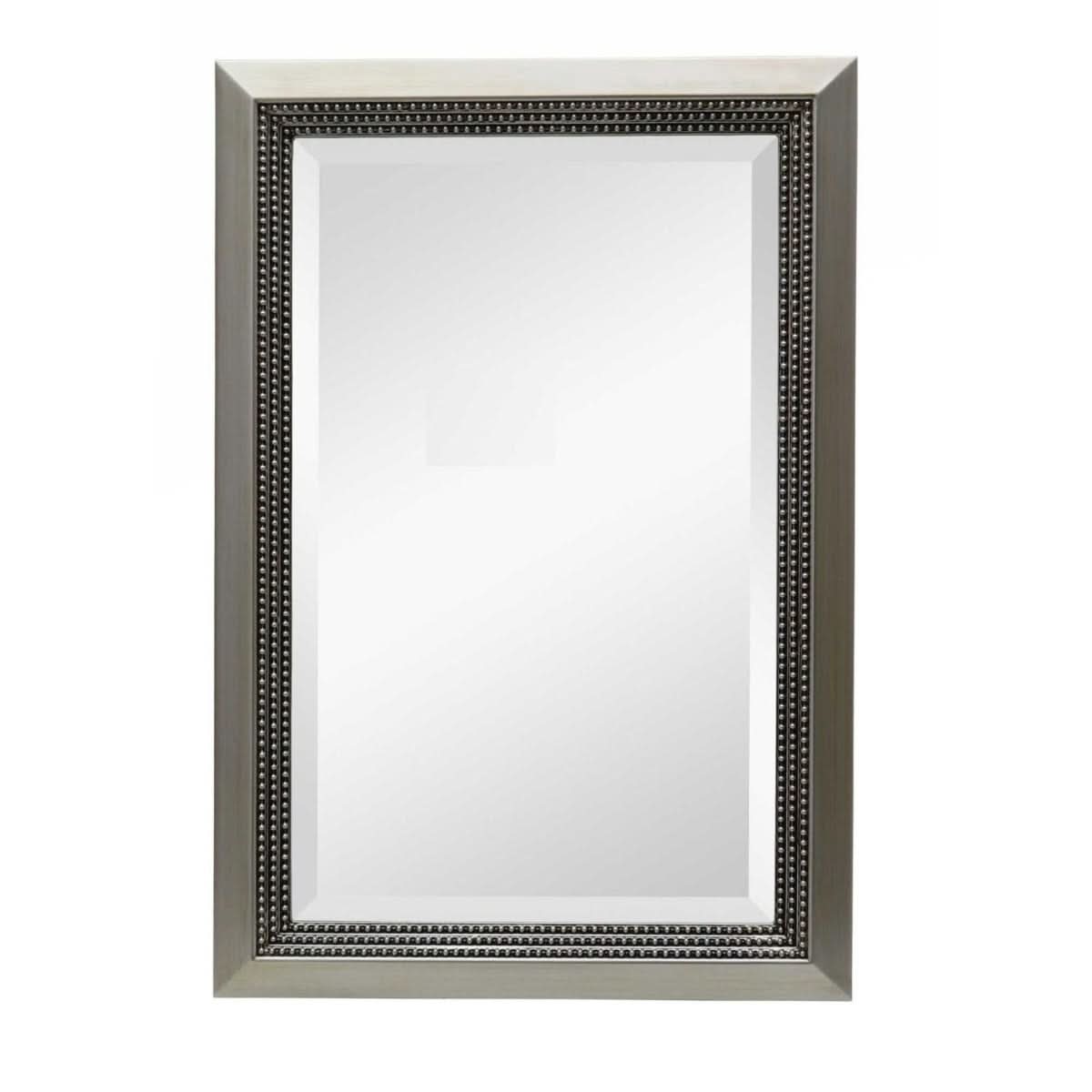 Keiichi Beaded Lines Mirror Brushed Silver   Nicholas John Interiors