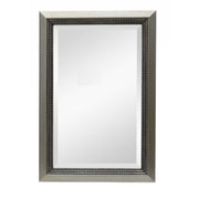 Keiichi Beaded Lines Mirror Brushed Silver   Nicholas John Interiors