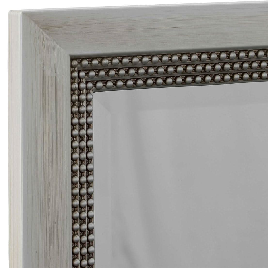 Keiichi Beaded Lines Mirror Brushed Silver   Nicholas John Interiors