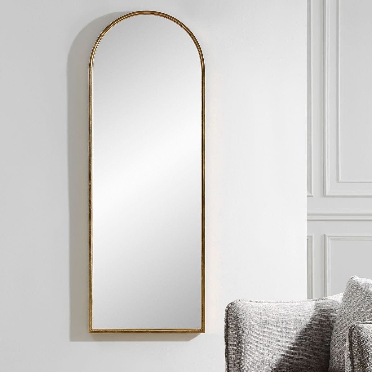 Keiichi Florence Tall Mirror Gold   Nicholas John Interiors